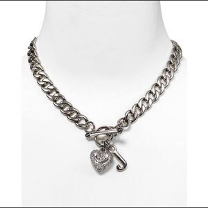 🆕 JUICY COUTURE Cubic Zirconia Heart Choker 16in
